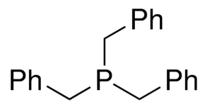 Tribenzylphosphine - CAS:7650-89-7 - Tris(phenylmethyl)phosphine, Tribenzylphosphane, Phosphine, tris(phenylmethyl)-